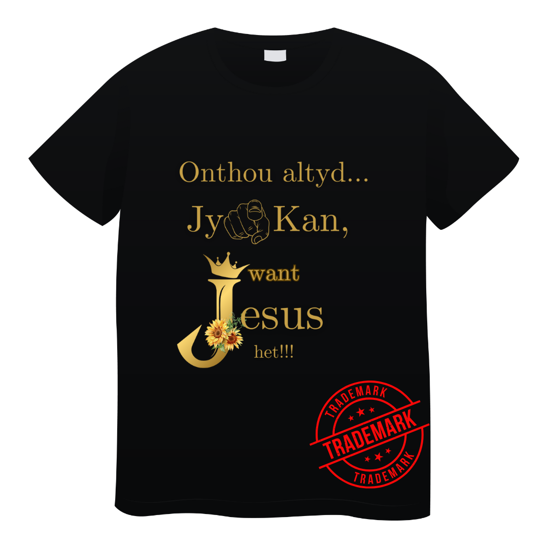 (1-M) Short sleeve t-shirt  (Jy kan, want Jesus het)-4
