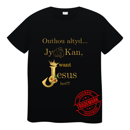 (1-M) Short sleeve t-shirt  (Jy kan, want Jesus het)-4