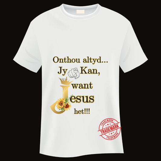 (1-M) Short sleeve t-shirt  (Jy kan, want Jesus het)-2