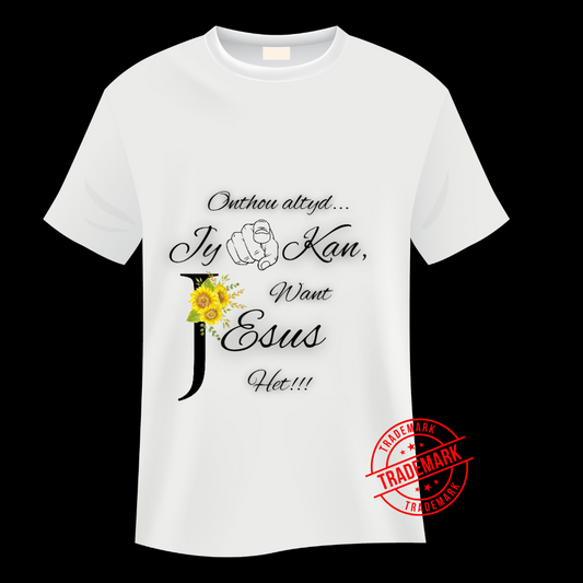 (1-M) Short sleeve t-shirt  (Jy kan, want Jesus het)-3