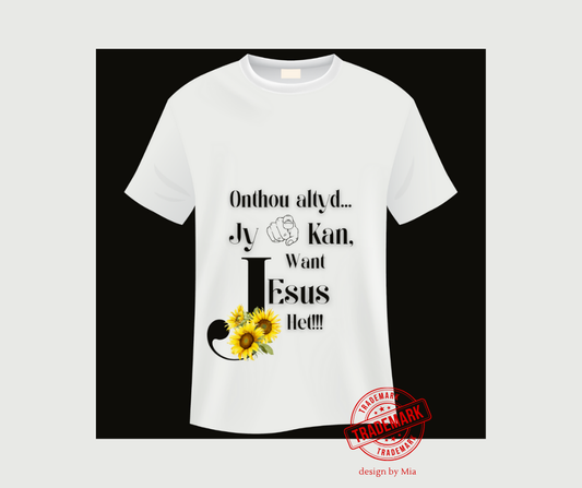 (1-M) Short sleeve t-shirt  (Jy kan, want Jesus het)-4