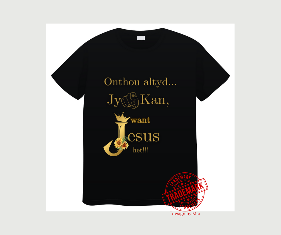 (1-M) Short sleeve t-shirt  (Jy kan, want Jesus het)-2
