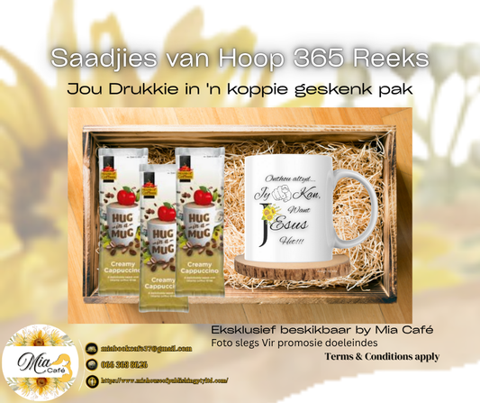 (1-M) ’n Drukkie in ’n Koppie! | A Hug in a Mug! Geskenkpak | Gift Pack