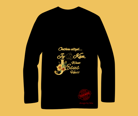 (2-M) Long sleeve t-shirt  (Jy kan, want Jesus het)-1